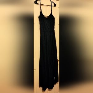True Freedom Dress Women Medium Black Maxi Beach Boho Gothic Whimsical Party Y2K